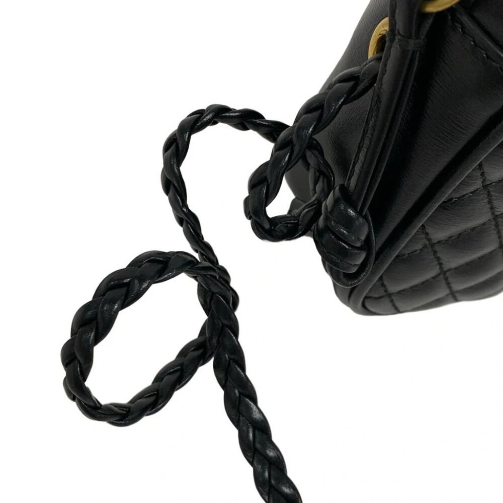 GUCCI GG Marmont/Sherry 536441 Black Green Red Leather Canvas Shoulder Bag - Picture 13 of 14
